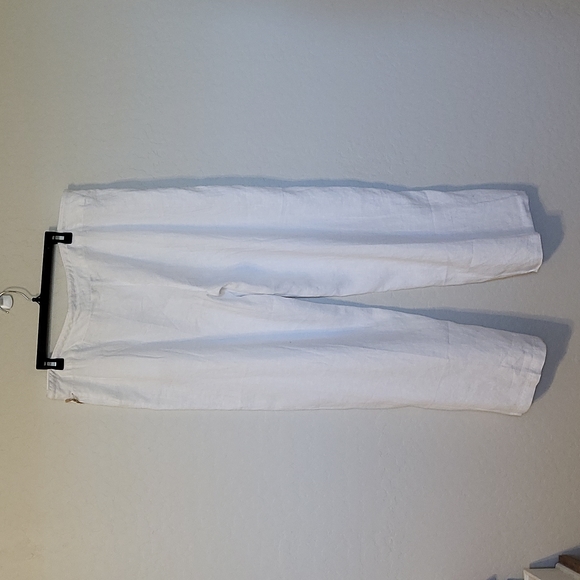 Margaritaville White Wide Leg Washable Linen Pants Drawstring Front Pockets XL - Picture 6 of 12